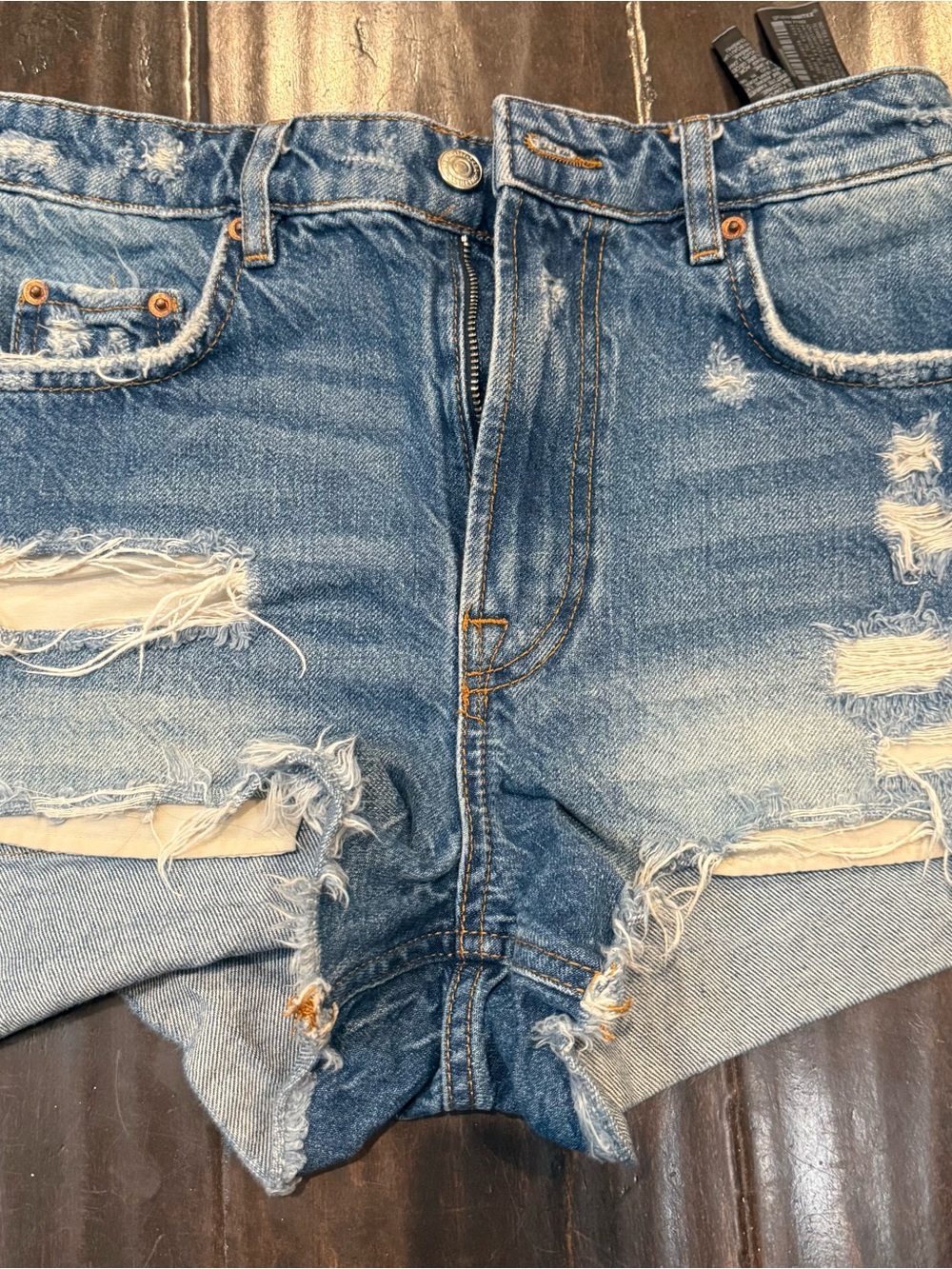 Men's Distressed Blue Denim Jeans